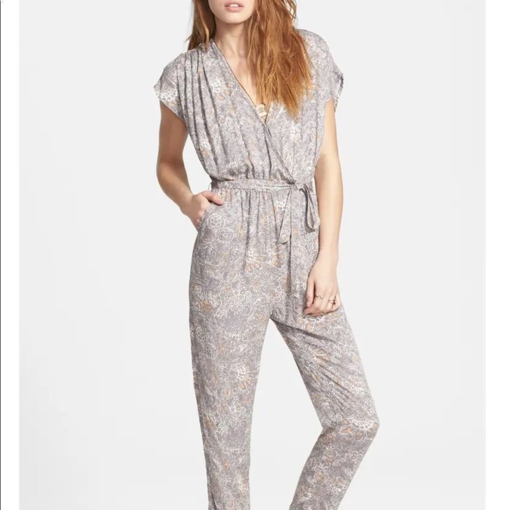 Free People Universal Surplice Floral Jumpsuit - Picture 2 of 8